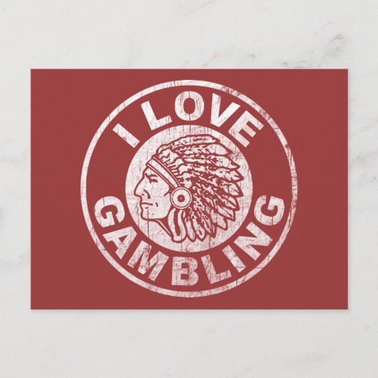 I Liebe Gambling Postkarte (Vorderseite)