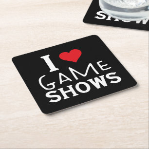 I Liebe Game Shows, Funny Sprichwort Game Shows Lo Rechteckiger Pappuntersetzer