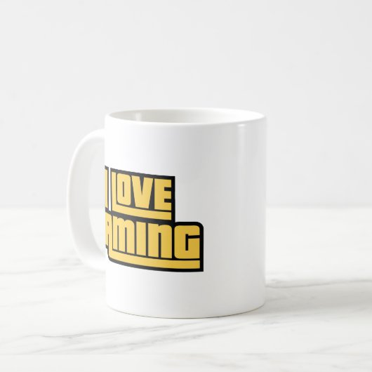I Liebe Gaming Coffee Tasse (Vorderseite Links)