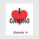I Liebe Gaming Stickers - Gamer Stickers Aufkleber (Blatt)