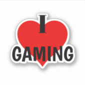 I Liebe Gaming Stickers - Gamer Stickers Aufkleber (Vorderseite)