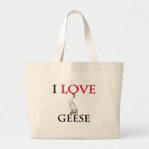 I Liebe-Gänse Jumbo Stoffbeutel