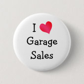 I Liebe Garagenverkauf Button (Vorderseite)