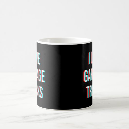 I Liebe Garbage Trucks Kaffeetasse (Mittel)