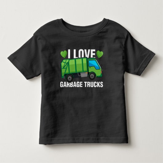 I Liebe Garbage Trucks Kleinkind T-shirt (Vorderseite)