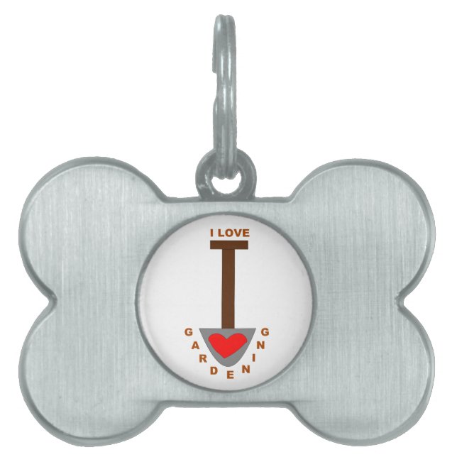 I Liebe Garening Spade Tag Tiermarke (Vorderseite)
