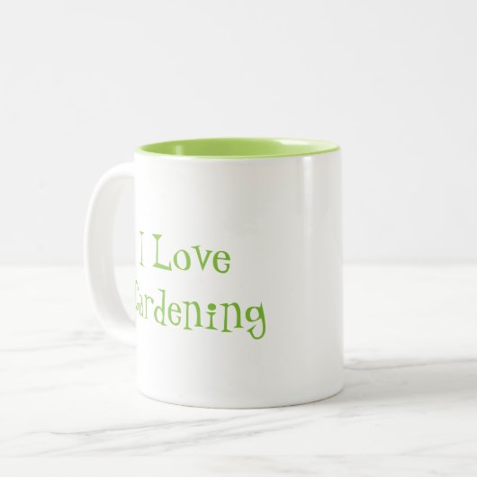 I Liebe Garening Two Töne Tasse (Vorderseite Links)