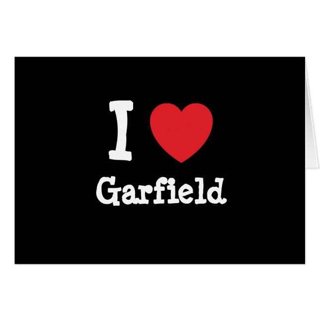 I Liebe Garfield-Herzstück personalisiert (Vorderseite (Horizontal))