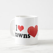 I Liebe-Garnelen Kaffeetasse (Vorderseite Links)