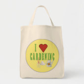 I Liebe Gartenarbeit Illustrierter Text Tragetasche (Vorne)