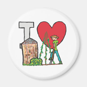 I Liebe Gartenarbeit Magnet