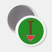 I Liebe Gartenmagnet Magnet (Vorderseite/Rückseite)
