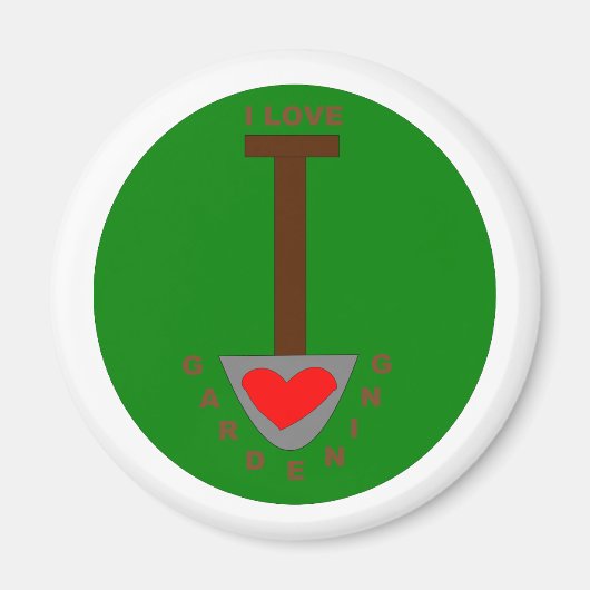 I Liebe Gartenmagnet Magnet (Vorne)