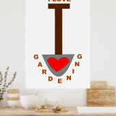 I Liebe Gartenplatzplakat Poster (Küche)