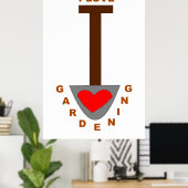 I Liebe Gartenplatzplakat Poster (Heimbüro)