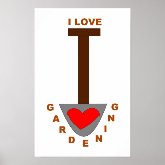 I Liebe Gartenplatzplakat Poster (Vorne)