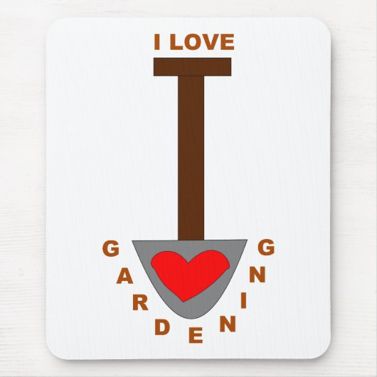 I Liebe Gartenspade Mousepad (Vorne)