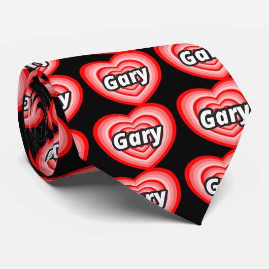 I Liebe Gary Krawatte (Gerollt)