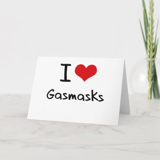 I Liebe Gasmasks Karte (Vorderseite)