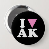 I LIEBE GAY AK - WHITE -.pnng Button (Vorne & Hinten)