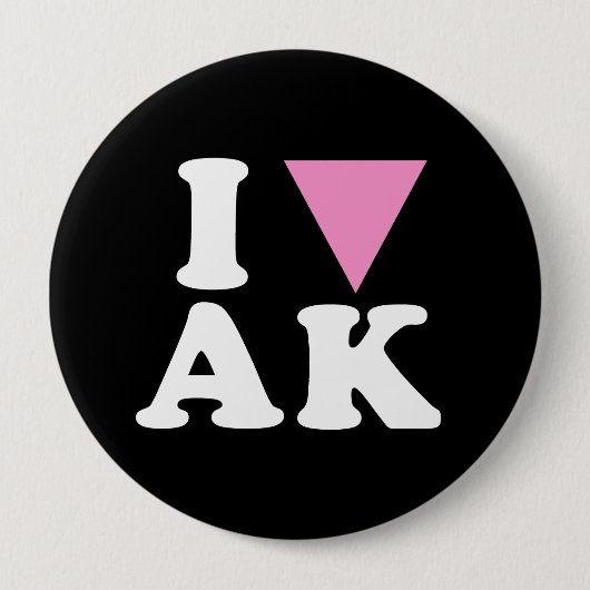 I LIEBE GAY AK - WHITE -.pnng Button (Vorderseite)