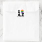 I LIEBE GAY ARIZONA RUNDER AUFKLEBER (Tasche)