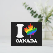 I LIEBE GAY CANADA - - WEISS -.pnng Postkarte (Stehend Vorderseite)