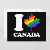 I LIEBE GAY CANADA - - WEISS -.pnng Postkarte (Vorne/Hinten)