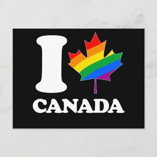 I LIEBE GAY CANADA - - WEISS -.pnng Postkarte (Vorderseite)