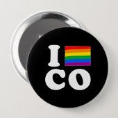 I LIEBE GAY COLORADO - WEISS -.pnng Button (Vorne & Hinten)