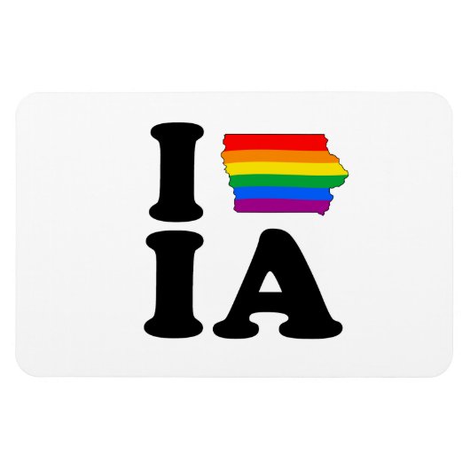 I LIEBE GAY IOWA MAGNET (Horizontal)