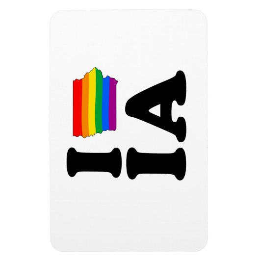 I LIEBE GAY IOWA MAGNET (Vertikal)