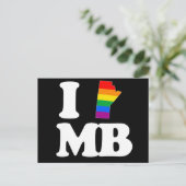 I LIEBE GAY MANITOBA - WEISS -.pnng Postkarte (Stehend Vorderseite)