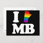 I LIEBE GAY MANITOBA - WEISS -.pnng Postkarte (Vorne/Hinten)