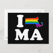 I LIEBE GAY MASSACHUSETTS - WEISS -.png Postkarte (Vorne/Hinten)
