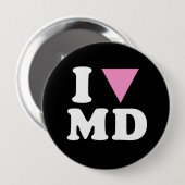 I LIEBE GAY MD - WHITE -.pnng Button (Vorne & Hinten)