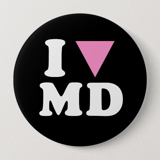 I LIEBE GAY MD - WHITE -.pnng Button (Vorderseite)