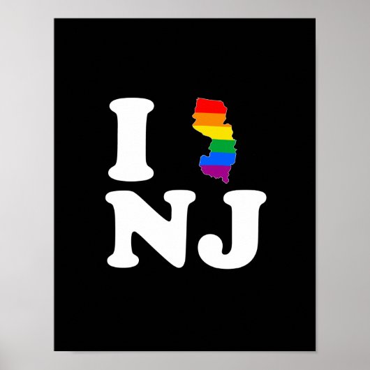 I LIEBE GAY NEW JERSEY - WHITE -.pnng Poster (Vorne)