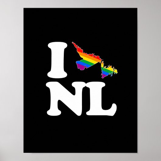 I LIEBE GAY NEWFOUNDLAND - WEISS -.pnng Poster (Vorne)