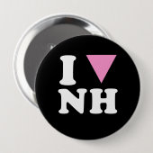 I LIEBE GAY NH - WHITE -.pnng Button (Vorne & Hinten)