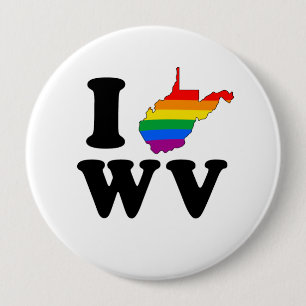 I LIEBE GAY WEST VIRGINIA BUTTON
