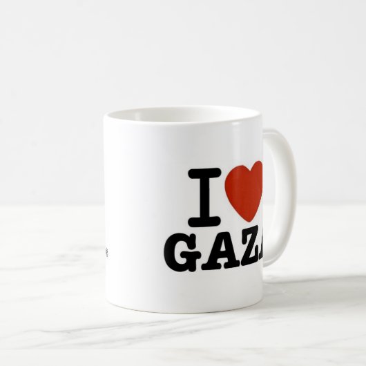 I Liebe Gaza Kaffeetasse (VorderseiteRechts)