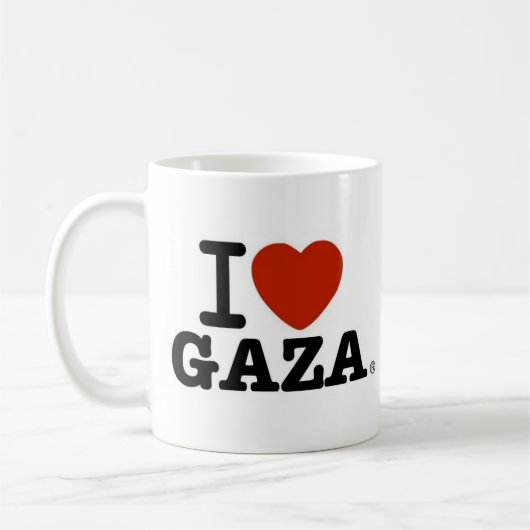 I Liebe Gaza Kaffeetasse (Links)
