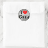 I Liebe Gaza, palästinensisches Gebiet Runder Aufkleber (Tasche)