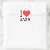 I Liebe Gaza Quadratischer Aufkleber (Tasche)