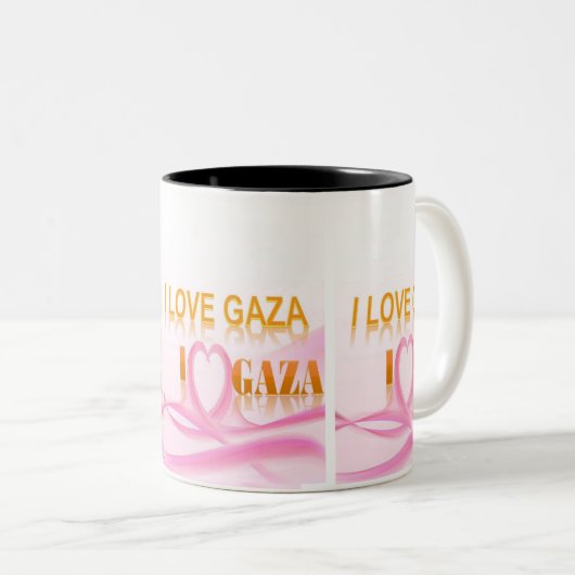 I Liebe Gaza Zweifarbige Tasse (VorderseiteRechts)