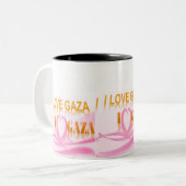 I Liebe Gaza Zweifarbige Tasse (Vorderseite Links)
