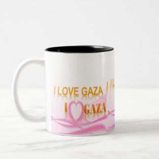 I Liebe Gaza Zweifarbige Tasse