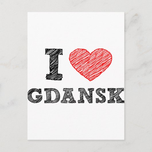 I Liebe Gdansk Postkarte (Vorderseite)