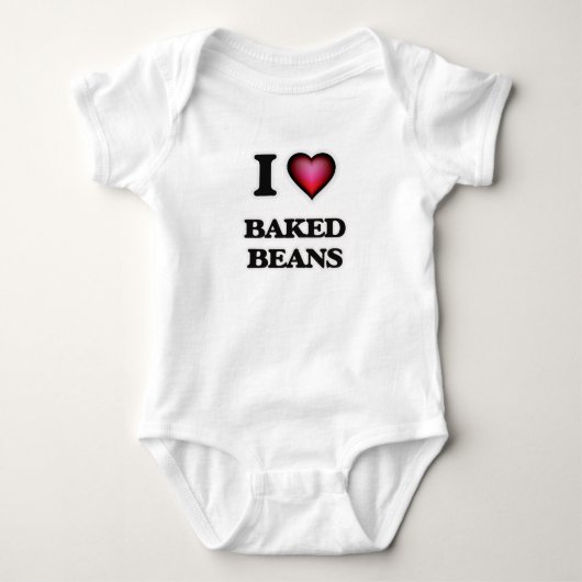 I Liebe gebackene Bohnen Baby Strampler (Vorderseite)